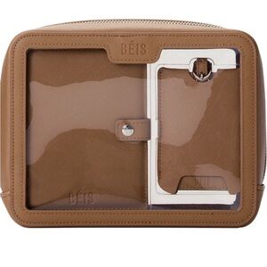 NWT Beis Travel Passport and Luggage Tag Set in Camel Tan