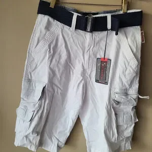 NWT Beverly Hills Polo Club Cargo Shorts Sz.30 White