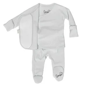 NWT Bonsie Baby Footie Skin To Skin Milk White 0-3 Month Bamboo Soft