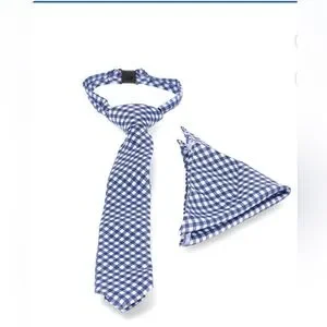 NWT Boy’s Blue Gingham Plaid Tie