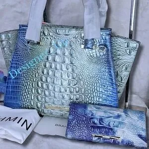 NWT Brahmin SET 2 PCS NWT Designer Purse Bag Wallet Italian Leather Designer