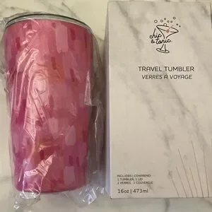 NWT Chic & Tonic Travel Tumbler Never Opened Beautifully Designed 16 Oz Abstract
