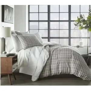 NWT-City Scene Sherman Grey Duvet Cover Set Full/Queen