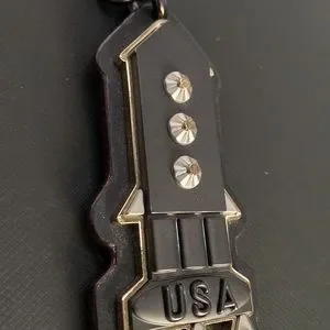 NWT Coach Rocket Space Shuttle NASA Metal Leather 10632 Black Silver