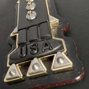 NWT Coach Rocket Space Shuttle NASA Metal Leather 10632 Black Silver