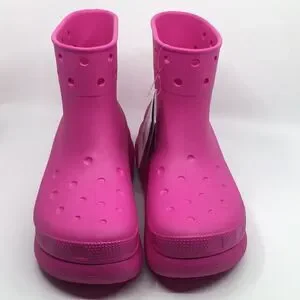 NWT Crocs Classic Crush Rain Boots Shoes Pink Men’s 10 Women’s 12