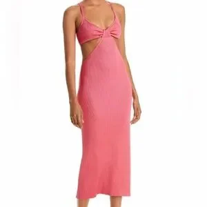 NWT Cult Gaia Revolve Serita Cut-Out MIDI Cocktail Bodycon Dress In Blossom Sz S