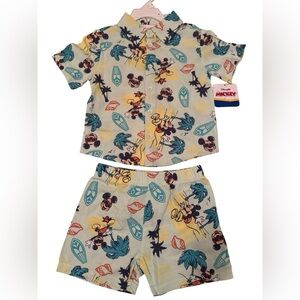 NWT Disney Mickey Mouse Tropical Kids 2 piece Outfit Size 3T