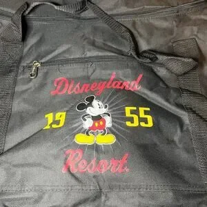 NWT Disneyland Resort 1955 Mickey Mouse‎ Black Collapsible Duffle Travel Gym Bag