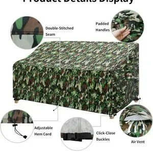 NWT Easy-Going Waterproof 58" Patio Sofa Furniture Cover Camouflage Outdoor