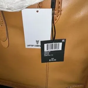 NWT Frye Leather Campus Tote Shoulder Bag Canyon Tan MSRP $378