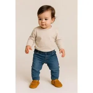 NWT Genuine Leather Baby Moccasins – Classic Tan Fringe