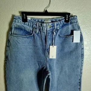 NWT GOOD AMERICAN '90s Duster High Rise Straight Leg Jeans 12/31