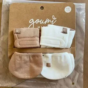 NWT Goumi Kids Baby Mitts Set City Blocks & Sandstone SZ 3-6 mo Bamboo Organic