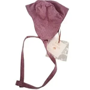 NWT Kate Quinn Flight Hat Self Tie Wild Ginger Baby Girls 0-3 Months Bamboo
