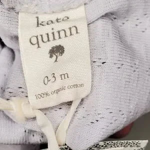 NWT Kate Quinn Organics Gnome Hat Little Blue Pointelle Baby 0-3 Months