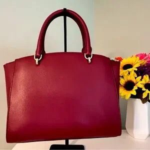 NWT Michael Kors Mulberry Ellis Large Leather Satchel