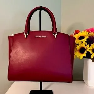 NWT Michael Kors Mulberry Ellis Large Leather Satchel