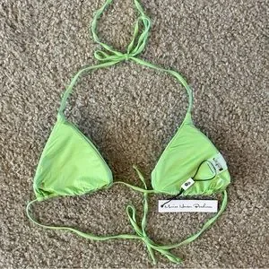 NWT MONICA HANSEN BEACHWEAR: Revolve Brand Miami Vice String Bikini Top‎