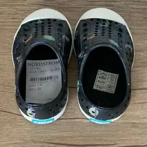 NWT NATIVE Shoes Baby Toddler 4 Boys Up In Space Black Slip On Water Sneakers