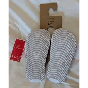 NWT Nike Kawa Slide Laser Fuchsia/Black-White SolarSoft Girls Size 11C