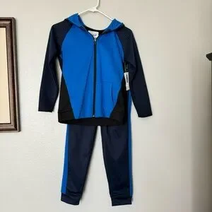 NWT Old Navy Active Boys 2-Piece Track/ Sweat Suit Set Blue Size Medium (8)