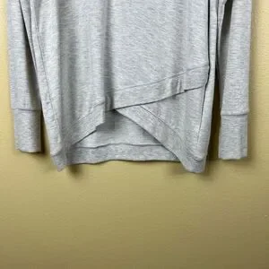 NWT Philosophy Republic Clothing Sweatshirt Top Oversized Hearts Gray Red Cozy