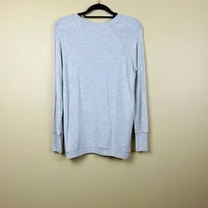 NWT Philosophy Republic Clothing Sweatshirt Top Oversized Hearts Gray Red Cozy