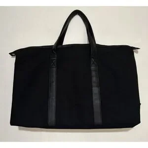 NWT POLO Ralph Lauren BLACK DUFFLE CARRY-ON Weekender Bag With Shoulder Straps