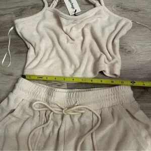 NWT Pretty Garbage Terry Crop Top & Shorts Set Size Medium