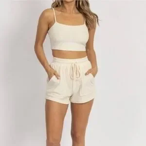 NWT Pretty Garbage Terry Crop Top & Shorts Set size medium