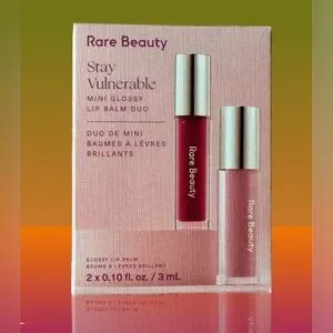 NWT Rare Beauty By Selena Gomez Stay Vulnerable Mini Glossy Lip Balm Duo