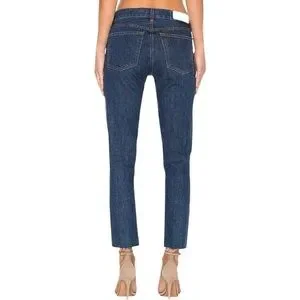 NWT Re/Done Originals High Rise Rigid Crop In Dark Wash Size 26