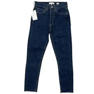 NWT Re/Done Originals High Rise Rigid Crop In Dark Wash Size 26