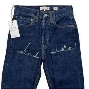 NWT Re/Done Originals High Rise Rigid Crop In Dark Wash Size 26