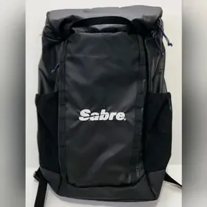 NWT Sabre Unisex Black All Day Travel Backpack Hiking Camping Hidden Pockets Bag
