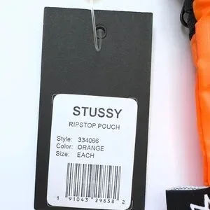 NWT Stussy Ripstop Travel Pouch - Orange - Os