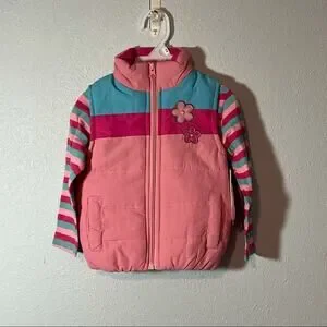 NWT Sweet & Soft Girl’s 3 Piece Set (Pink Vest Long Sleeve Shirt & Pants) 18M