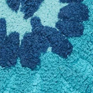 NWT The Pioneer Woman Flower Round Teal Bath Rug 26" x 26"