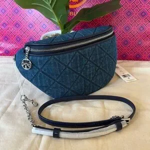 NWT Tory Burch Willa Denim Belt Bag Jeans Tory Crossbody Bag