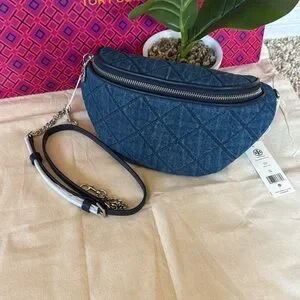 NWT Tory Burch Willa Denim Belt Bag Jeans Tory Crossbody Bag