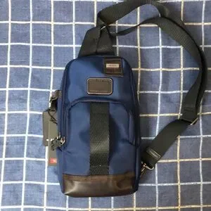 NWT TUMI Alpha Bravo Anti-Theft Chest Bag Stealth Blue RFID Shielded