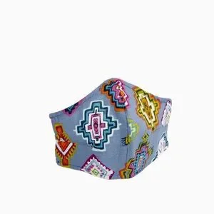 NWT Vera Bradley Face Mask On A Lanyard Painted Medallions Mask/Zen Gray Lanyard