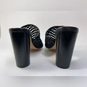 NWT VILLA ROUGE Pattie Woven Vegan Leather Shoes Size 9M Black