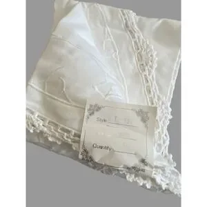 NWT Vintage Hand Made White Lace Topper "Orleans" 36" Round