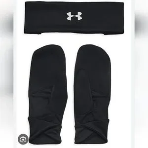 NWT Women's Under Armour Headband & Gloves Set