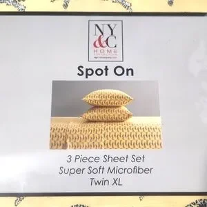 NY & Co. Home Collection Leaping Leopard Spot On 3 Pc Microfiber Sheets Twin XL