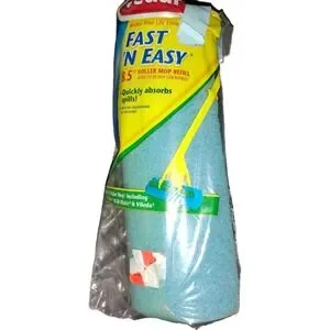 O Cedar Fast N Easy 8.5" Roller Mop Head Refill NEW Discont'd Blue NOP