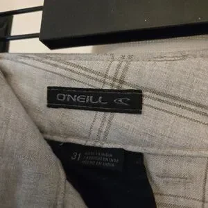 O'Neill Gray Flat Front Shorts Classic Style