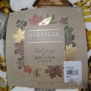 Oakville Road NWT Blanket/throw With Tassel Fringe & Gnomes Fall Decor 50"x70"